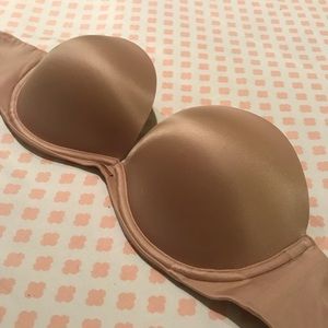 Victoria’s Secret 32D Tan Bra Adjustable: Push-up or Strapless